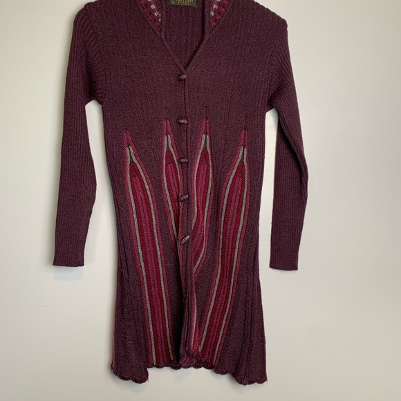 Vintage First Lady by G. W.S. Midi Knit Sweater Womens Small Plum - Picture 1 of 8
